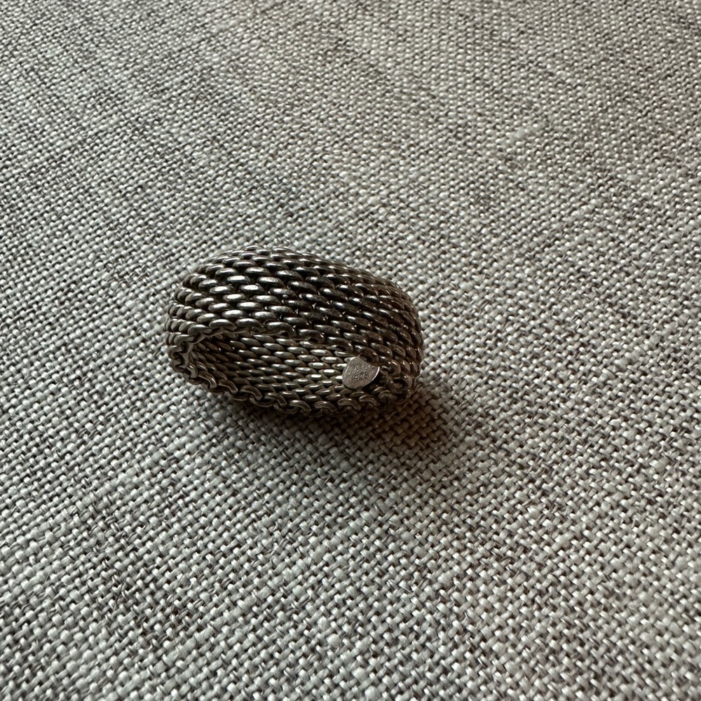 TIFFANY SOMERSET MESH RING SIZE 8